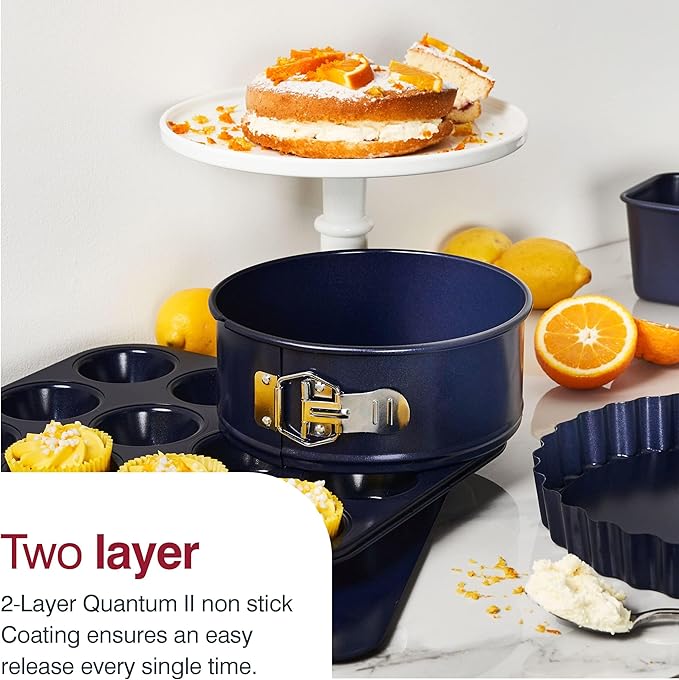 Zyliss Durable Non-Stick Pizza Tray | Carbon Steel | Dark Blue | Pizza Tray/Bakeware | Dishwasher Safe | 5 Year Guarantee??"<div>