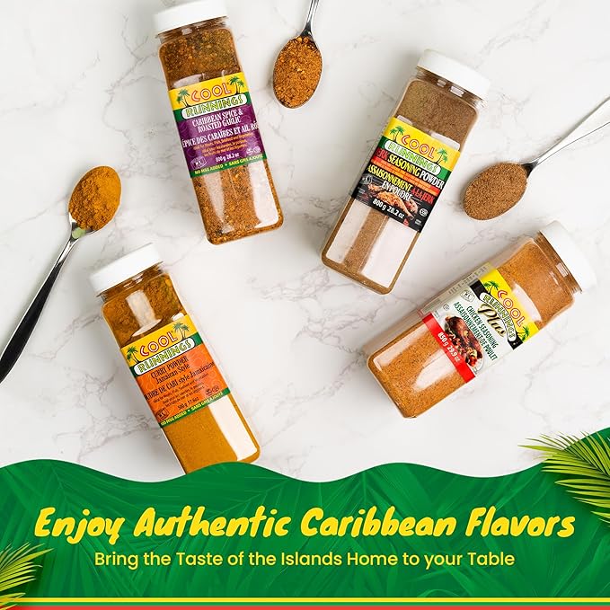 Cool Runnings Caribbean Spice & Roasted Garlic Powder 800g - Used for Grilling, Roasting, and Marinating Meats, Seafood, and Vegetables, Perfect for Rotisserie Chicken