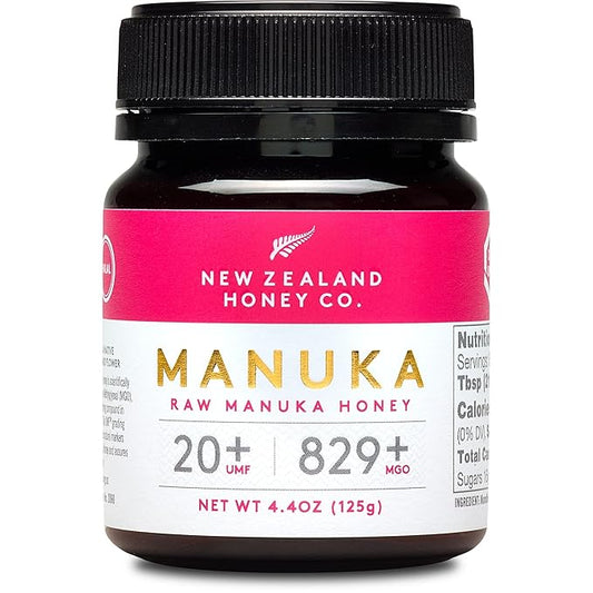 New Zealand Honey Co. Raw Manuka Honey UMF 20+ / MGO 829+ | UMF Certified | 4.4oz | Medical Grade Raw Honey