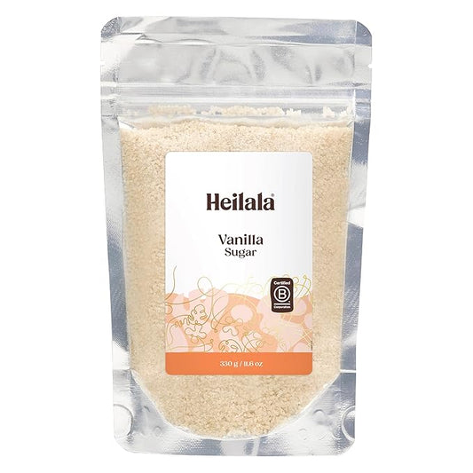 Heilala Pure Vanilla Sugar, 11.6 oz ??Raw Sugar Infused with Pure Vanilla Extract & Ground Vanilla Beans, Sustainably Sourced Vanilla for Baking & Desserts