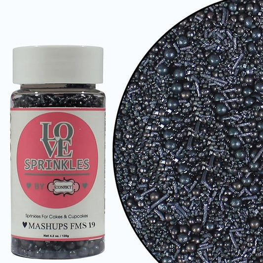 Confect Black Sprinkles ??Edible Cake & Cupcake Decorating Sprinkles in Bottle for Baking, Cookies, and Dessert Toppings | Vegan, Gluten-Free, Soy-Free, Dairy-Free, Palm Oil-Free- 4.2 Oz