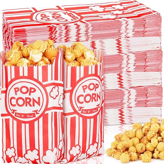 1000pcs Paper Popcorn Bags for Party, 1 Oz Small Vintage Individual Servings Popcorn Container Pop
