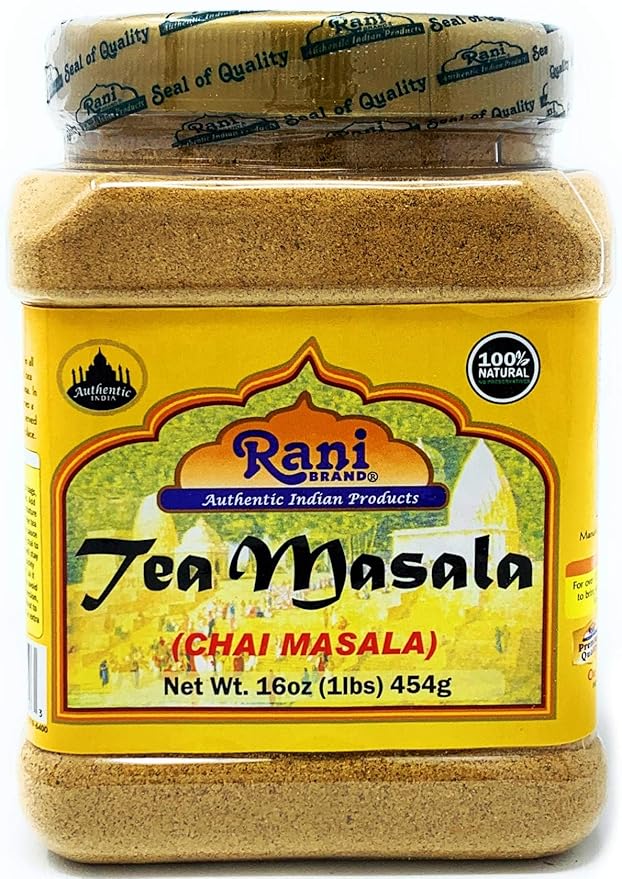 Rani Tea (Chai) Masala Indian Spice Blend 16oz (1lb) 454g Bulk PET Jar, Pack of 6 ~ All Natural | Vegan | Gluten Friendly | Salt & Sugar Free | NON-GMO | No Colors | Indian Origin
