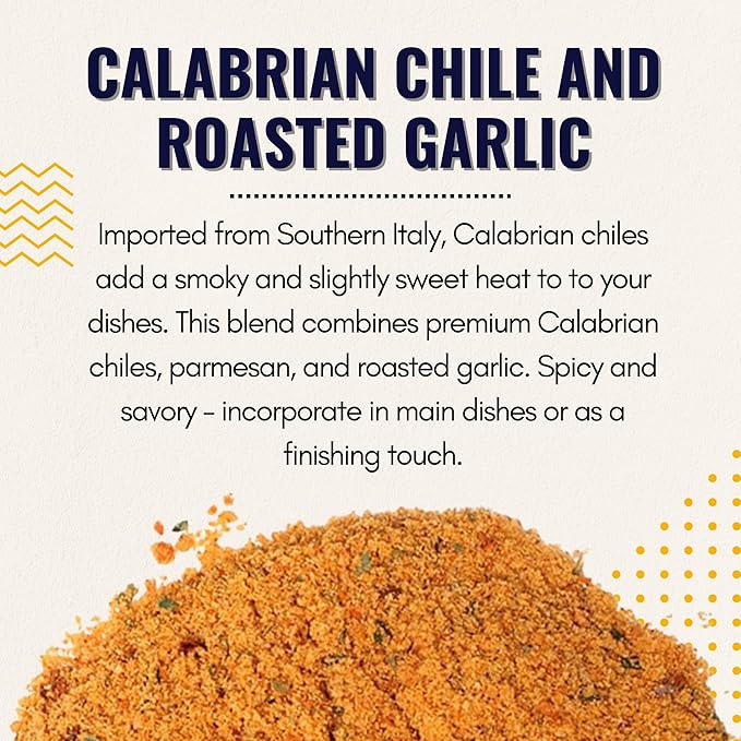 Shawhan Farms Gourmet Parmesan Inspirations Imported Calabrian Chile Roasted Garlic Seasoning Topper Finishing Blend - 7 Oz