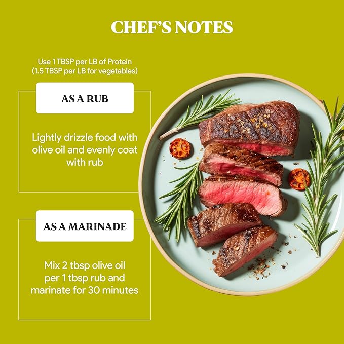 Lemon Garlic Seasoning ?œRecipe in a Bottle????Premium Gourmet Lemon Garlic Spice Blend w/Pepper - Complete Dry Rub & Marinade, 5.7?¯oz ??Kosher, Gluten Free, and No?‘Additions Needed.