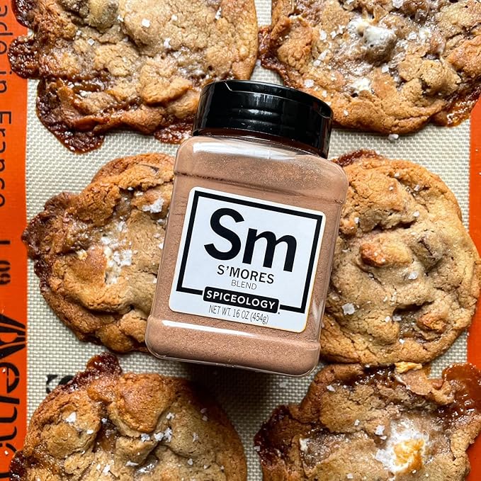 Spiceology ??S'mores Seasoning ??Sweet Spice Blend of Chocolate, Graham Cracker & Marshmallow Flavors ??Perfect for Desserts, Baked Goods, and Beverages ??16 oz