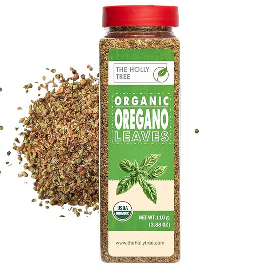 Organic Oregano Dried 3.88 oz ??Dried Oregano Leaves ??USDA Organic, Kosher, Gluten Free Seasoning ??The Holly Tree