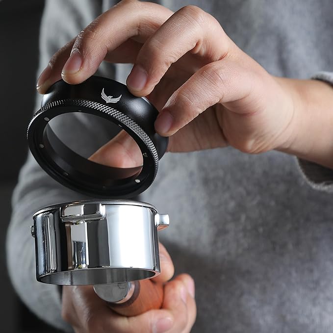 51.5mm Espresso Tamper Kit for La Pavoni Europiccola, Professional, Stradivari & Post-Millennium Models ??Tamper, Distributor, Dosing Funnel, Puck Screen, WDT Tool & Walnut Tamping Mat