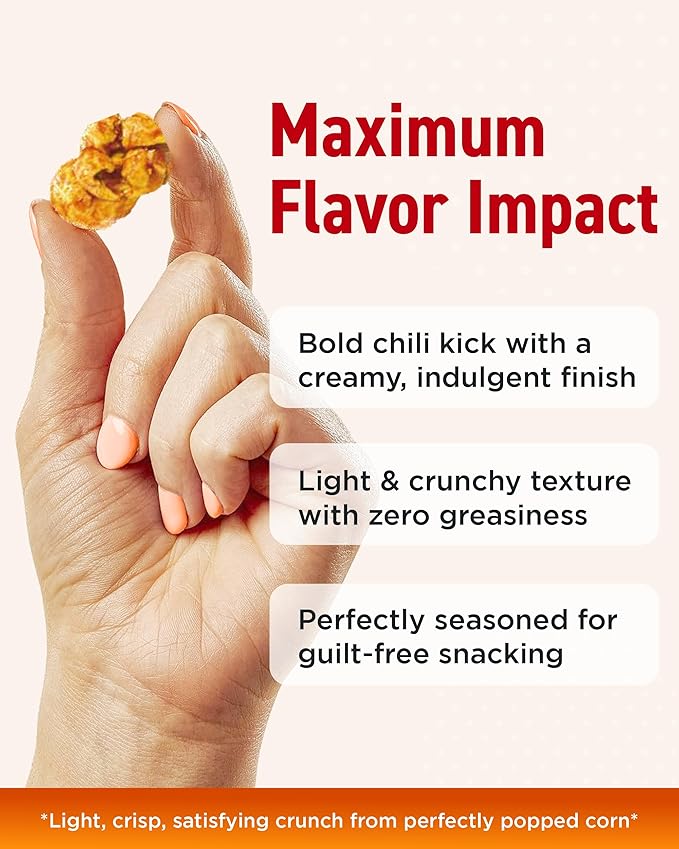 DARDA KPopcorn Hot Chili - Spicy Popcorn Snack with Bold Chili & Creamy Cheese Flavor, Crispy & Light, Low-Calorie, Non-Fried, Zero Cholesterol (Pack of 2)