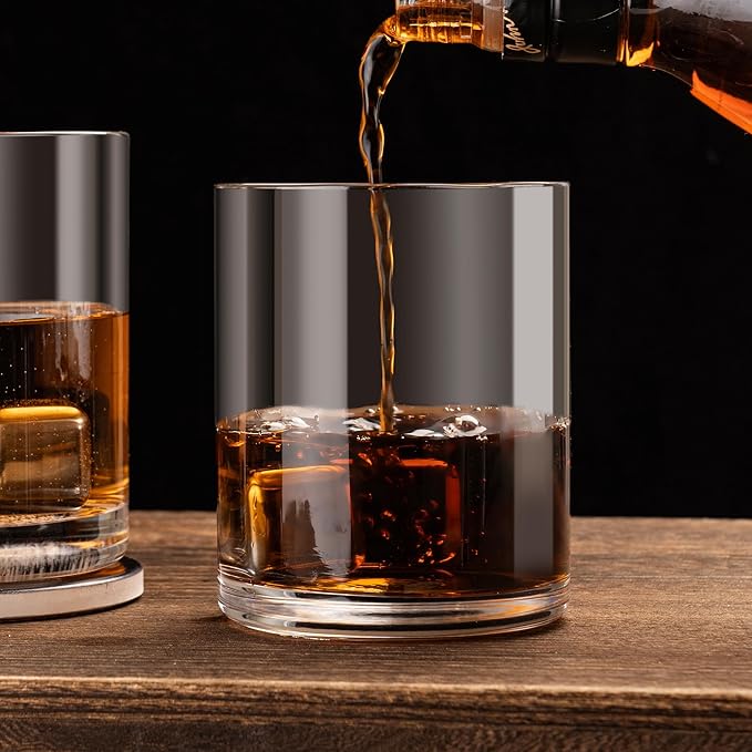 Whiskey Rocks Glass Father's Day Gift For Husband, 14.2 Oz Old Fashioned Glasses Scotch, Christmas Birthday Gifts for Dad from Daughter Son
