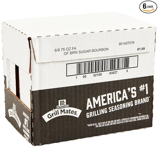 McCormick Grill Mates Brown Sugar Bourbon Seasoning, 9.75 oz (Pack of 6)