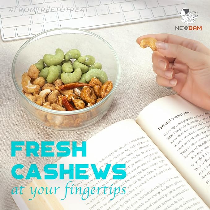 NEWBAM Mix Cashews Variety Packs (Wasabi, Tom Yum, Sea Salt Caramel) - 12 Cashew Snack Packs Roasted Nuts (1.5oz Each) ??Keto, Vegan, Gluten-Free - Healthy Snacks for Trail Mix, Office, or Party