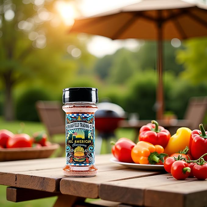 Springfield Trading Co. All American Seasoning ??All-Purpose Blend with Dehydrated Vegetables, Paprika, Garlic & Spices ??Gourmet, Vegan, Gluten-Free, for Everyday Cooking- 5oz