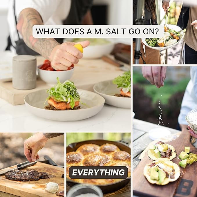 AM SIGNATURE SALT | Universal Cooking Signature Salt | All-Natural Seasoned Salt Blend of Gourmet Flake Kosher Salt, Herbs, Spices | 8 oz bag | Created by Chef Marco and Aubrey Niccoli