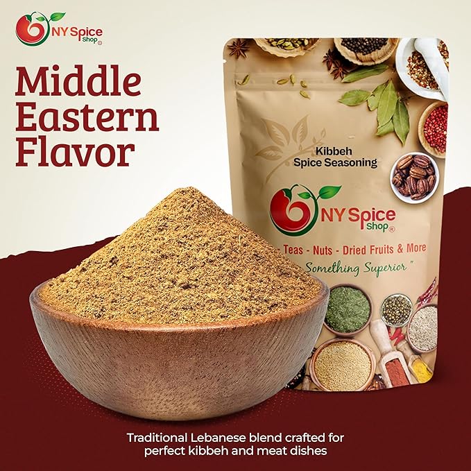 NY SPICE SHOP Kibbeh Seasoning Mix - 6 Ounce Bulgur Kamouneh Spice Blend - Middle Eastern Spice Blend Flavors - Mediterranean Cooking Spices for Stuffed Meat
