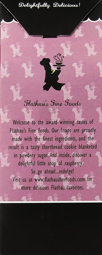 Flathau's Fine Foods Raspberry Snaps, 8-Ounce Boxes (Pack of 6)