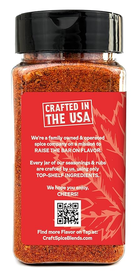 Craft Spice Blends Whiskey Maple Smoke Rub | All Purpose Rub/Seasoning | Smokehouse Specialty Rub - Dry Rub for Smoking, Grilling, Roasting | Great on Beef, Pork, Chicken, Salmon
