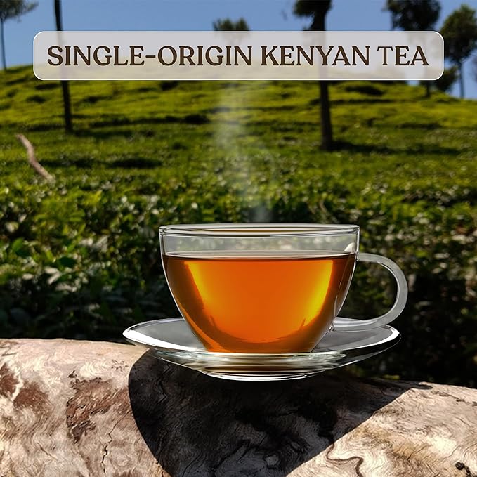 Akina Earl Grey Tea, Naturally Flavored Black Tea | 100% Single-Origin | Kenyan Origin, Gourmet (100 String & Tag Bags, 200g)