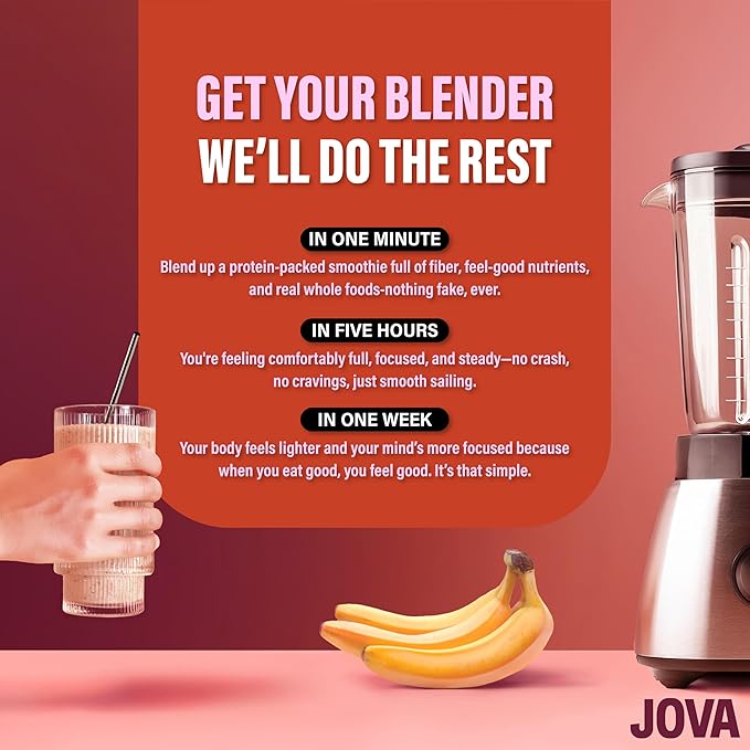 JOVA Cinnamon Superfood Shake Kit | 25g Protein, 9g Fiber | Delicious and Ready in 1 Minute | Real Food, Healthy Snacks with No Added Sugar (Gluten-Free, Non-GMO, USA Made), 3-Pack