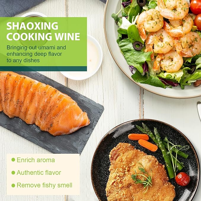 Soeos Shaoxing Wine, Shaoxing Rice Wine, Chinese Cooking Wine, Rice Cooking Wine, Shaoxing Wine Chinese Cooking Wine, Shao Hsing Rice Wine, 21.64 fl oz (640ml),1 Pack, Regular Cooking Wine