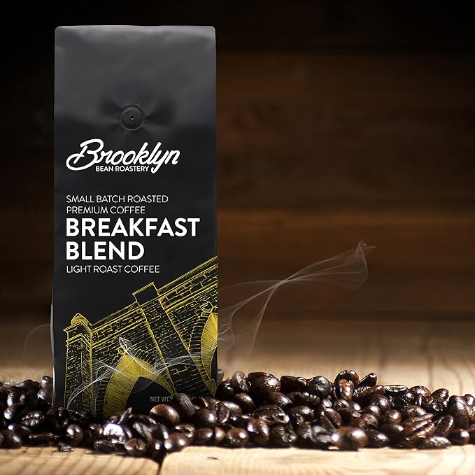 Brooklyn Beans Bagged Ground Coffee Variety Pack - Light, Medium, Dark Roast and Flavored (12 Ounce Bag, Pack of 6)