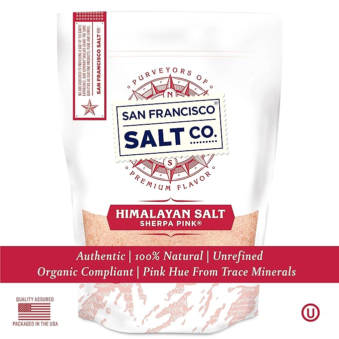 Sherpa Pink Himalayan Salt ??Extra-Fine Grain, 2 lbs. | All-Natural, Gluten-Free, No Additives | Perfect for Everyday Cooking & Recipes