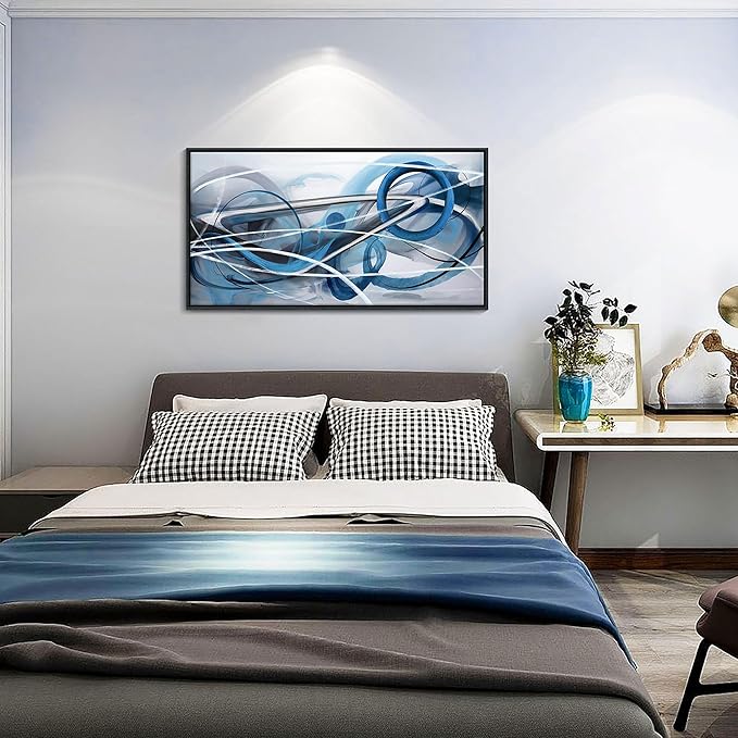 YDYSUNE Large Abstract Wall Art Blue Canvas Wall Decor Paintings Abstract Artwork for Living Room Pictures for Bedroom Decor Office Home Decoration Artwork for Walls 20횞40IN