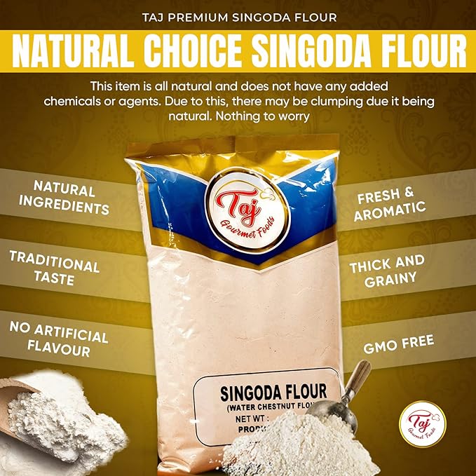 TAJ Premium Singoda Flour, Water Chestnut Flour, 4-Pounds