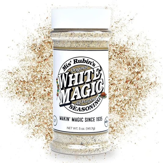 Gourmet All-Purpose Seasoning (5 oz.) Original White Magic Dry Rub Spice Powder Best Served on Seafood, Vegetables, Grilled Chicken, Boneless Pork Chops, and Popcorn