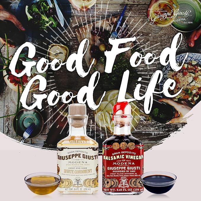 Giusti Italian Balsamic Vinegar of Modena IGP ??3 Gold Medals Thick, Rich & Balanced Aceto Balsamico di Modena, Matured in Traditional Casks, Gourmet Gift in a Luxurious Box ??8.45 fl oz (250 ml)
