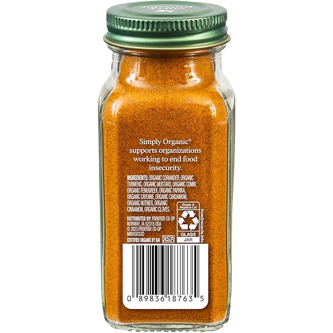 Simply Organic Certified Organic Curry Powder, 3-Ounce 3-Pack, Aromatic Blend 11 Indian Cooking Spice for Meat, Seafood, Tofu