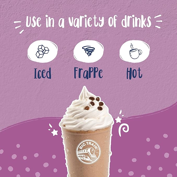 Big Train Blended Ice Coffee, Vanilla Latte, 3.5 Pound, Powdered Instant Coffee Drink Mix, Serve Hot or Cold, Makes Blended Frappe Drinks