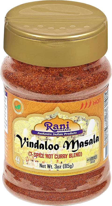 Rani Vindaloo Curry Masala Indian Spice Blend 3oz (85g) PET Jar ~ All Natural | Salt Free | Vegan | Gluten Friendly| NON-GMO | Kosher | No colors | Indian Origin