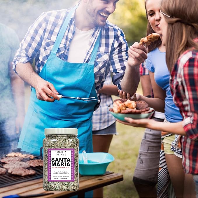 Tolosa Pointe Santa Maria Seasoning & BBQ Rub 24oz ??Authentic California Blend, Gluten-Free, No Preservatives ??Multipurpose Grill Seasoning for Tri-Tip, Steak, Chicken, Pork, Vegetables (1 Pack)