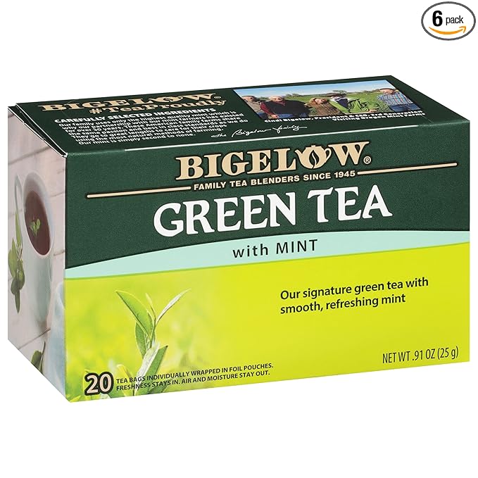 Bigelow Tea Green Tea with Mint, Caffeinated, 120 Count