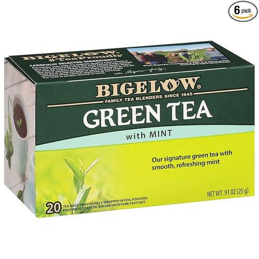 Bigelow Tea Green Tea with Mint, Caffeinated, 120 Count