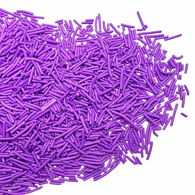 SE Si&Moos Purple Jimmies Sprinkles Purple Sprinkles for Cake Decorating Edible Crunchy Jimmies for Topping Ice Cream, Cookies, Cakes, Cupcakes, Dessert Decorating 3 OZ