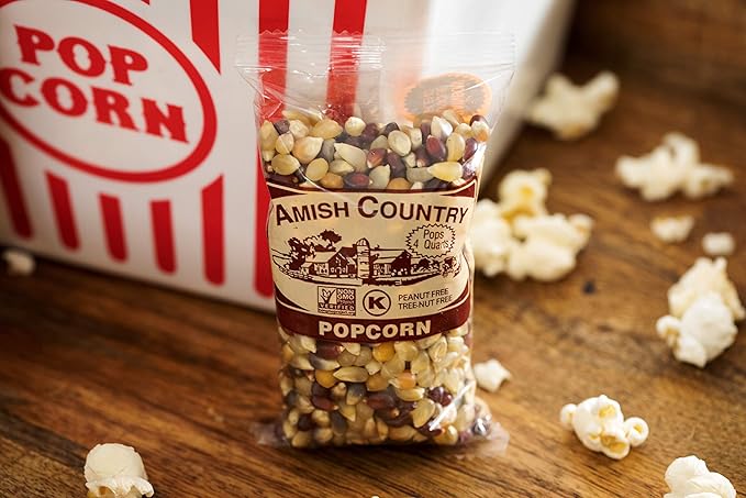 Amish Country Popcorn | 10-4 oz Bags | Rainbow Popcorn Kernels | Old Fashioned, Non-GMO and Gluten Free