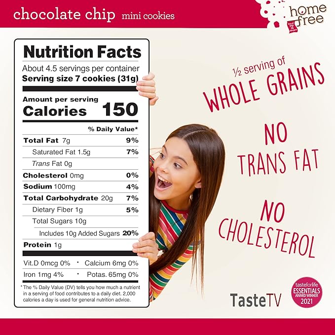 Homefree Treats You Can Trust Gluten Free Mini Cookies, Chocolate Chip, 5-Ounce (Pack of 6)