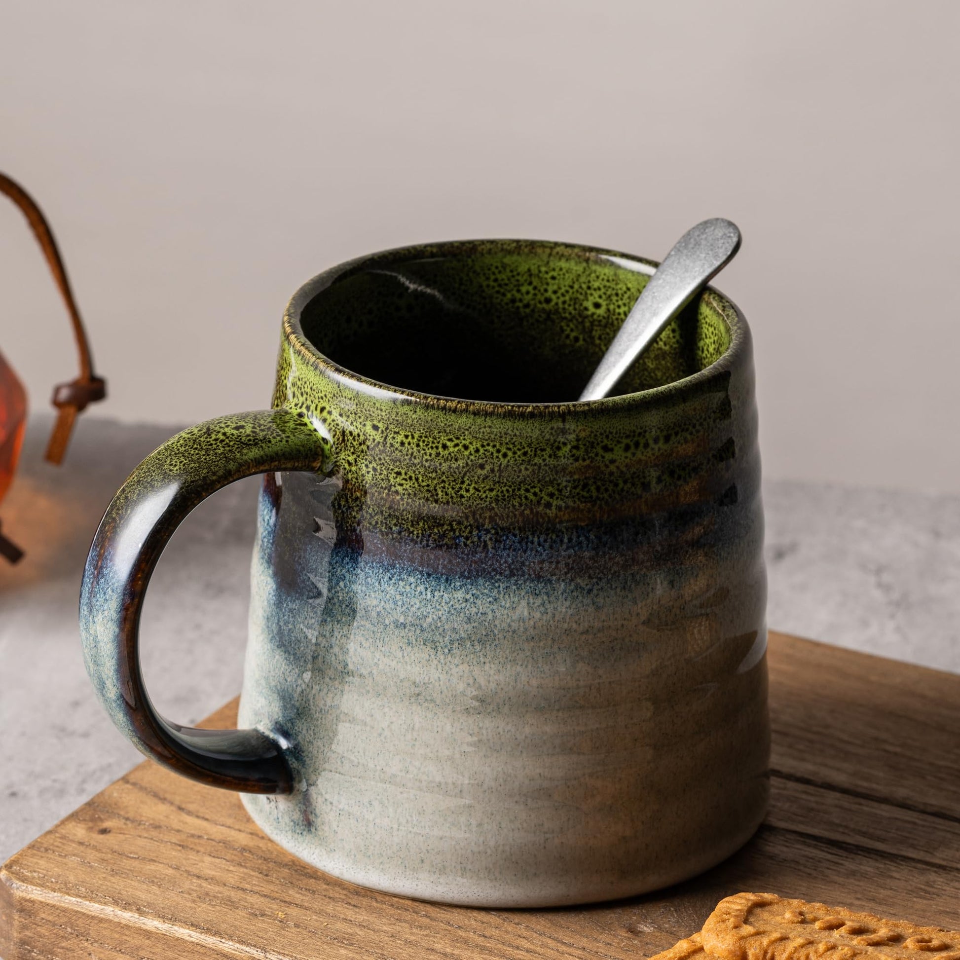 TaoTaojarvie 15.5oz Large Heavyweight Ceramic Mug, Reactive (Light Green)