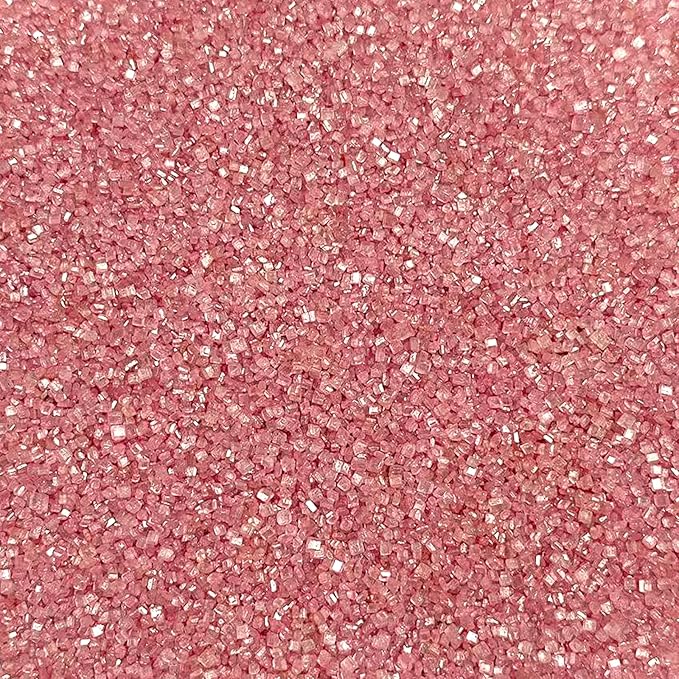 Sentovac Rose Gold Sanding Sugar for Baking Edible Sparkling Sugar Sprinkles Coarse Sugar Crystals for Baking Topping Cake Cookie Cupcake Topper Ice Cream Decoration Supplies 3.2 OZ