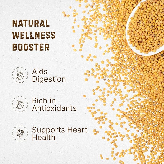 Yellow Mustard Powder 14.11 oz ??Ground Organic Mustard Seed for Seasoning & Cooking ??USDA Organic, Kosher, Gluten Free Mustard ??The Holly Tree