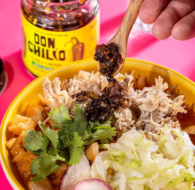 Don Chilio Mild Jalapeno Mexican Chile Crisp, 5 oz., 2 Pack – Crunchy Sliced Jalapenos Fried Chili Peppers in Hot Seasoned 100% Olive Oil – Keto-Friendly, Vegan, Gluten Free