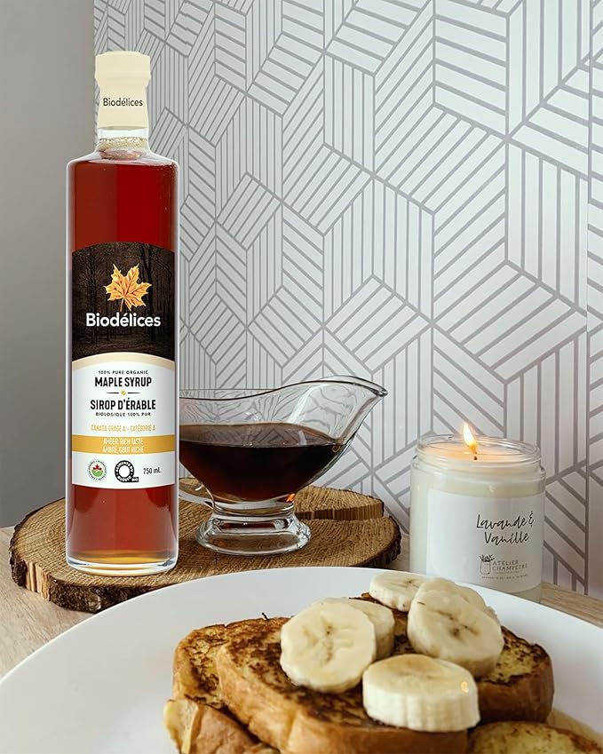 Biodélices Maple Syrup - Glass Bottle - 750ml - Pure Premium Maple Syrup from Quebec, Canada