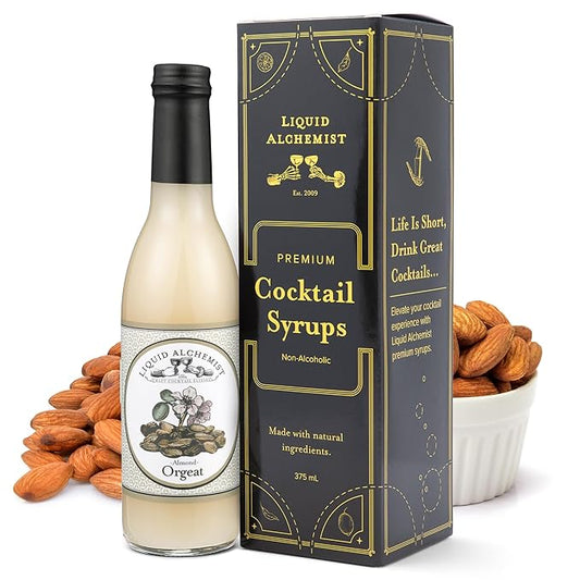 Liquid Alchemist Orgeat Syrup for Cocktails - Real Ingredients Make Our Almond Syrup the Perfect Mai Tai Mix - Non-GMO, Gluten Free & Vegan (12.7 oz)