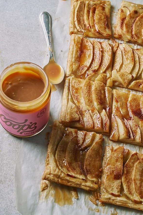 Coop's Salted Caramel Sauce: Rich and Buttery, Gourmet, All Natural, Handcrafted, Gluten Free, Non-GMO, Award Winning, Ice Cream Toppings, Desserts, 10 Ounce