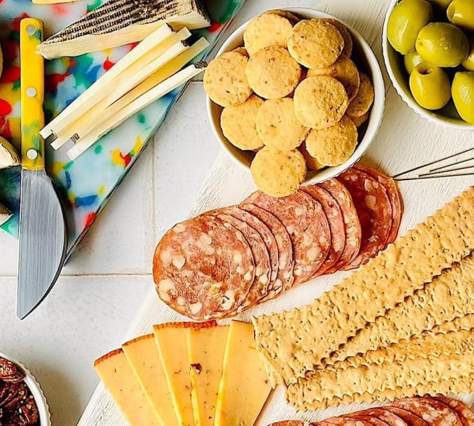 Rustic Bakery Handmade Sourdough Flatbread - Rosemary & Olive Oil - Sea Salt Charcuterie Crackers - Artisan Crackers for Cheese Platter or Snacking - Made in California - Pack of 4, 6 Oz Trays