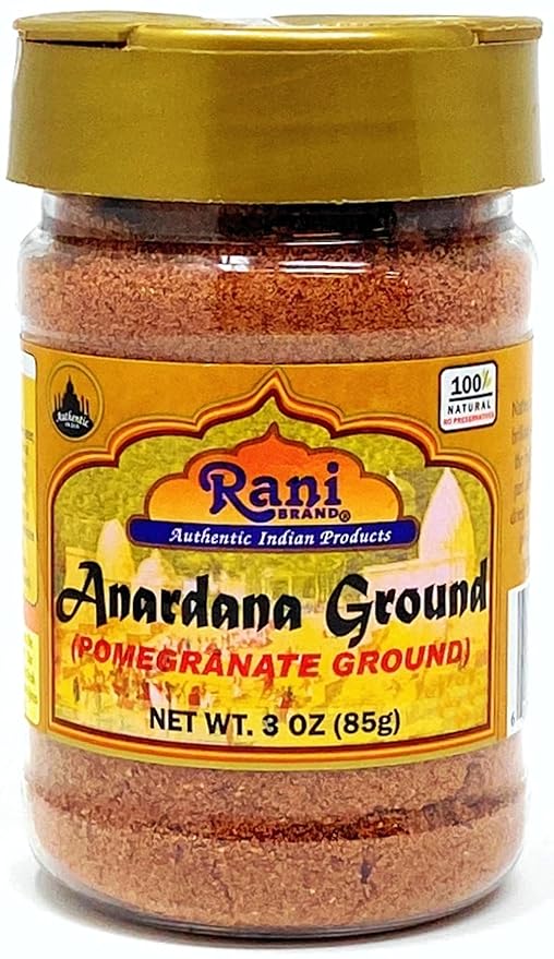 Rani Anardana (Pomegranate) Ground, Indian Spice 3oz (85g) PET Jar ~ All Natural | No Color | Gluten Friendly | Vegan | NON-GMO | No Salt or fillers | Indian Origin