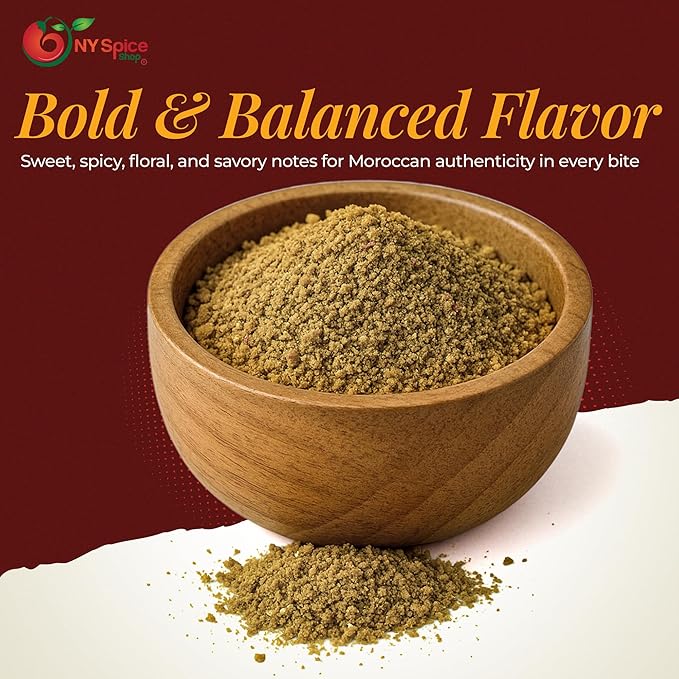 NY Spice Shop Ras El Hanout Moroccan Spice Blend - 6 Ounce Authentic Ras El Hanout Spice for Tagine, Grilling, And Cooking - Traditional Mix Moroccan Spices Blend for Rich Flavor