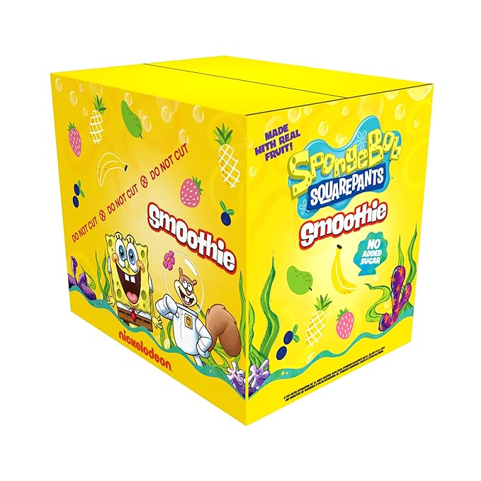 SpongeBob Squarepants Strawberry Banana Bliss Fruit Smoothie Purée ??Dive Into Deliciousness!